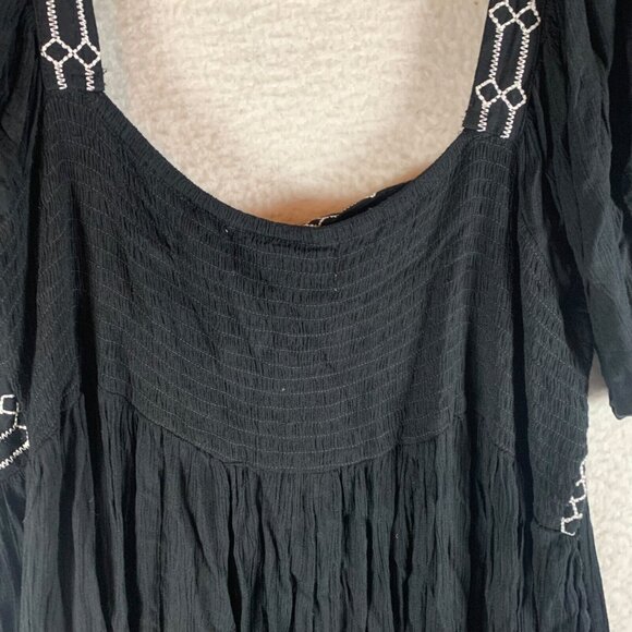 Wishing Waves Women's 2X Black Square‎ Neck Babydoll Swimsuit Cover Up Dress NWT - Picture 10 of 12